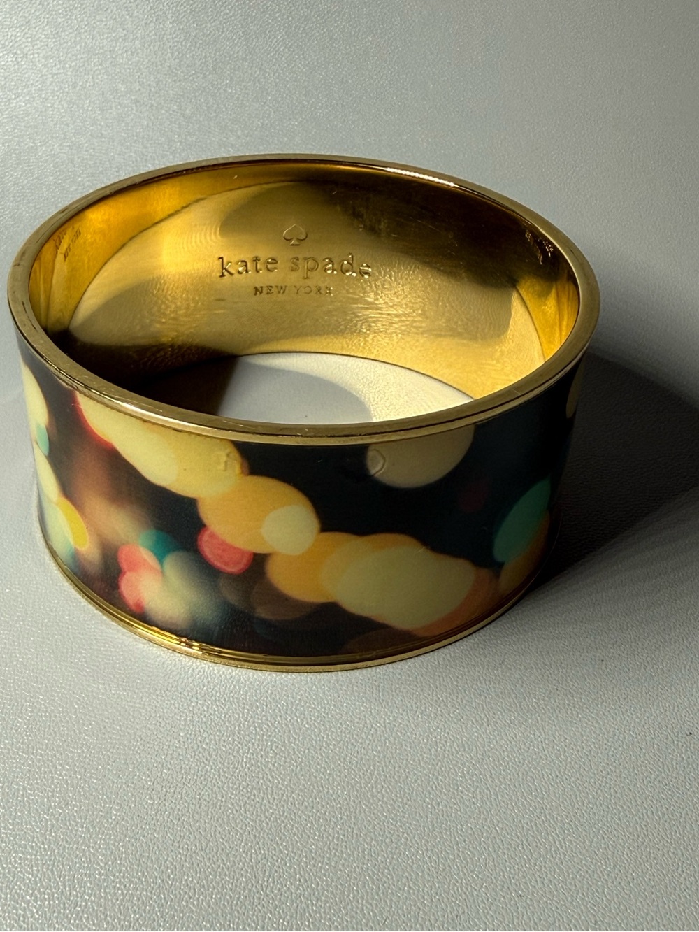 Kate Spade Bright Lights Big City Photo Print Wide Bangle Bracelet